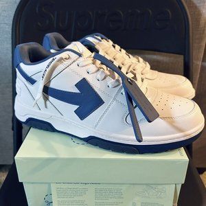 Off-White Out of Office Calf Leather White/Navy size 11 - OMIA189S22LEA0010146